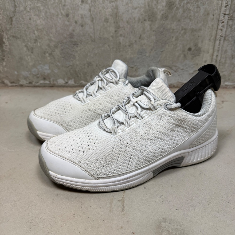 Orthofeet 988 Coral Womens 8 D Wide White Knit Walking Sneakers Orthopedic Shoes